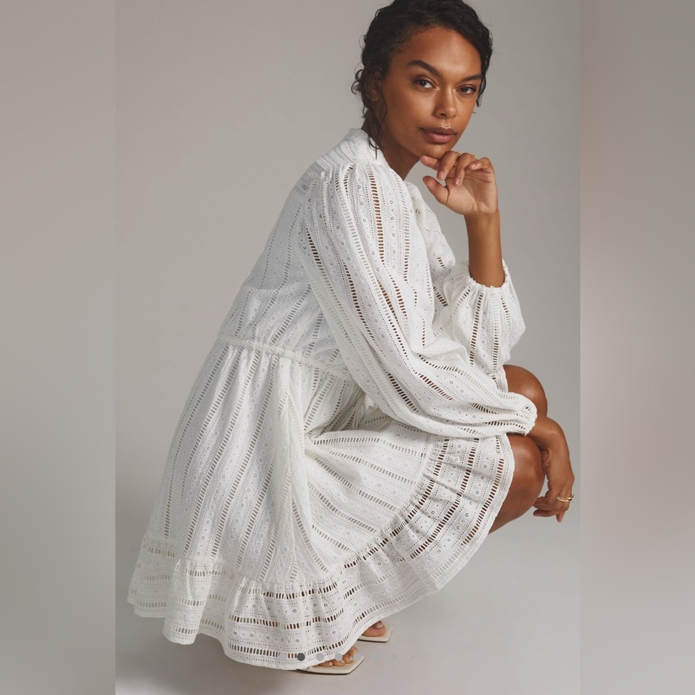 Anthropologie Forever That Girl Eyelet Mini Dress M